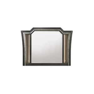 51 in. W x 38 in. H Wood Gray Vanity Mirror