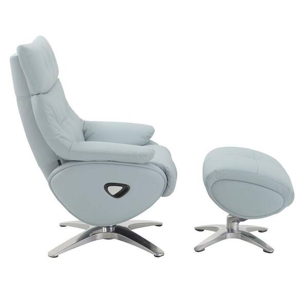 Acme Furniture Janella Blue Leather Side Chair Set of 2 with