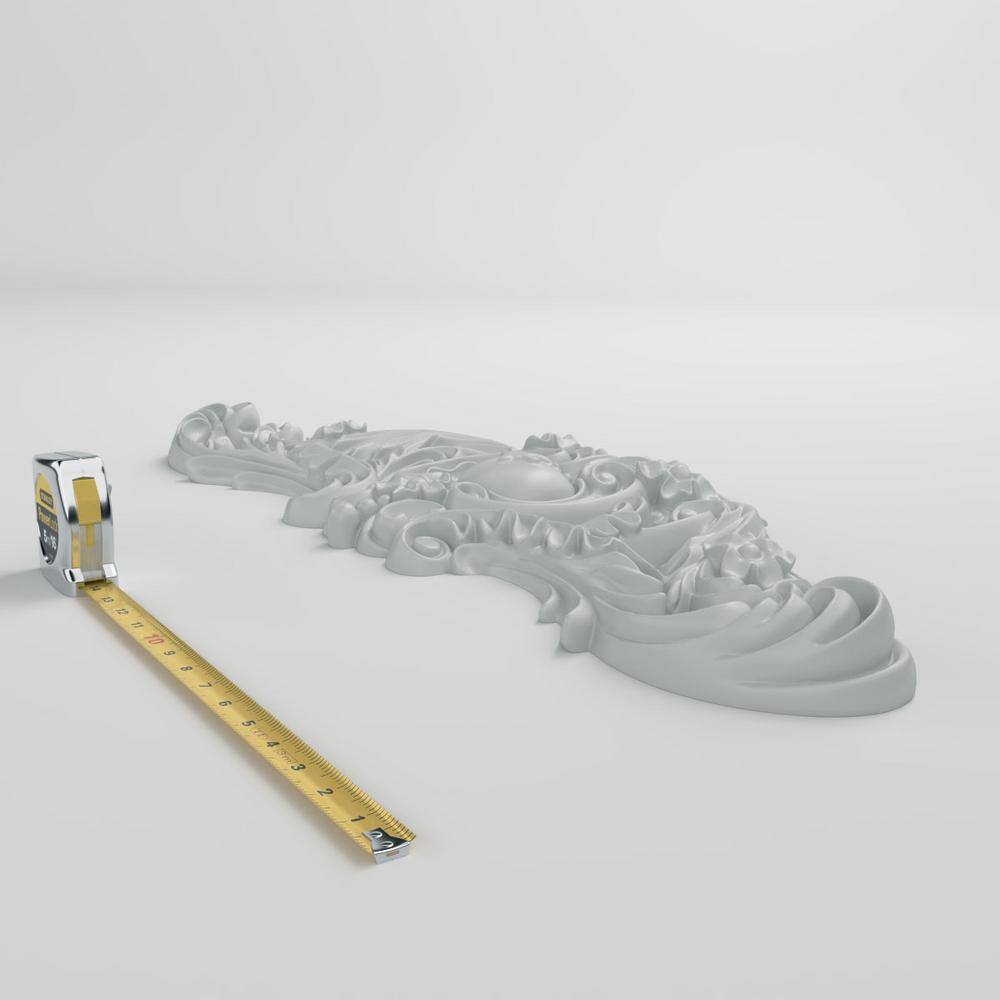 Modena 12'' H x 30.5'' W White Polyurethane Architectural Onlay
