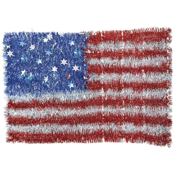 Amscan 12.8125 in. x 19 in. American Flag Tinsel (2-Pack)