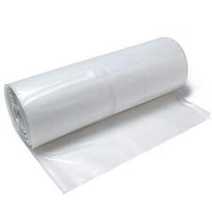 Clear Plastic Sheeting - 10 mil - (5'ft x 100'ft) - Thick Plastic Sheeting,  Heavy Duty Polyethylene Film, Drop Cloth Vapor Barrier Covering for Crawl