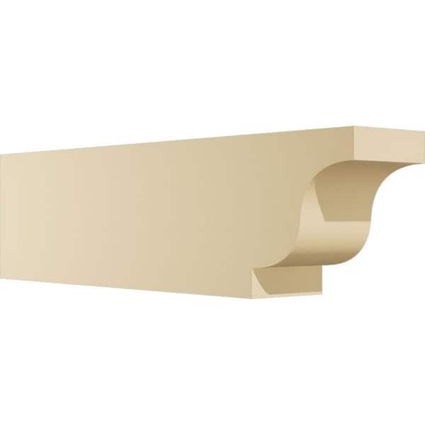 Ekena Millwork 5 in. W x 8 in. H x 30 in. L Standard Newport Signature Urethane Outlooker Rafter Tail, Primed Tan