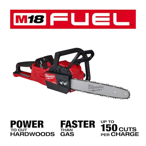 Milwaukee M18 FUEL 8 in. 18V Lithium-Ion Brushless Electric Battery Chainsaw HATCHET w/M18 FUEL 16 in. Chainsaw (2-Tool)