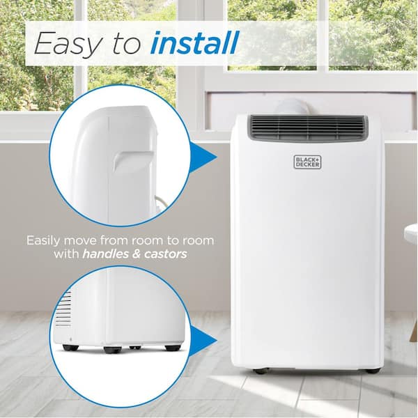 6000 BTU (DOE)  Portable Air Conditioner Cools 450 sq. ft. without Heater with Dehumidifier with Remote in White