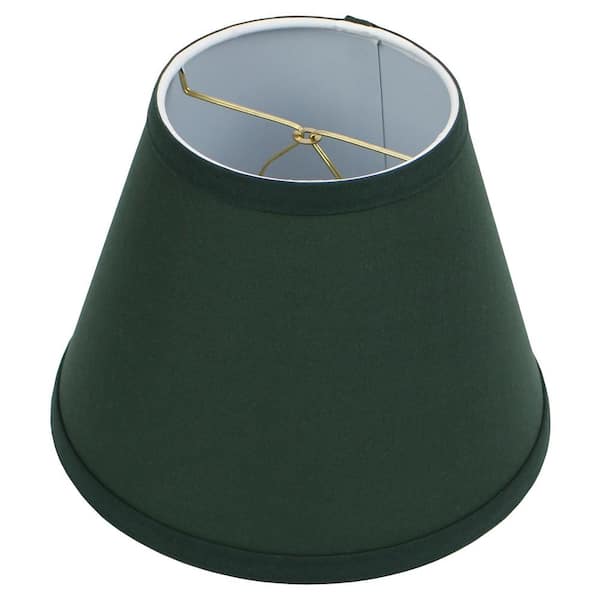 FenchelShades.com 5 in. Top Diameter x 9 in. Bottom Diameter x 7 in. Slant Linen Hunter Green Empire Lamp Shade
