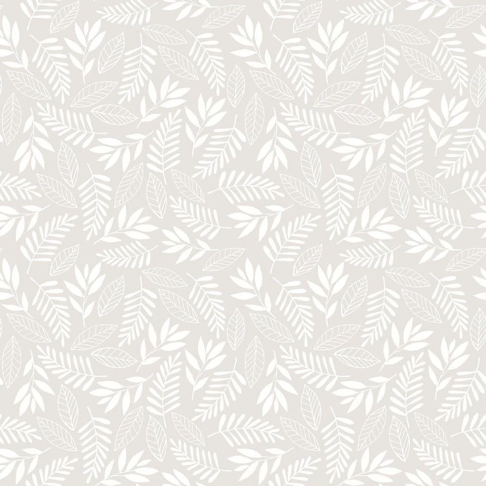 Tiny Tots 2-Collection Greige/White Glitter Finish Kids Koala Leaf Design N