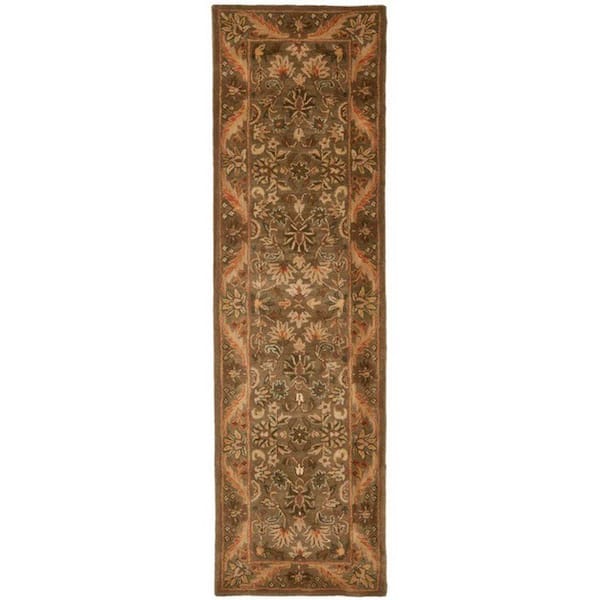 SAFAVIEH Antiquity Olive/Gold 2 ft. x 8 ft. Border Runner Rug