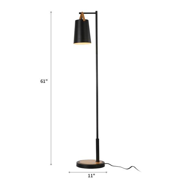 Spitzer 61 In Black Arched Floor Lamp With Metal Shade 409907 The Home Depot Spitzer 61 In Black Arched Floor Lamp, Black Arc Floor Lamp Uk