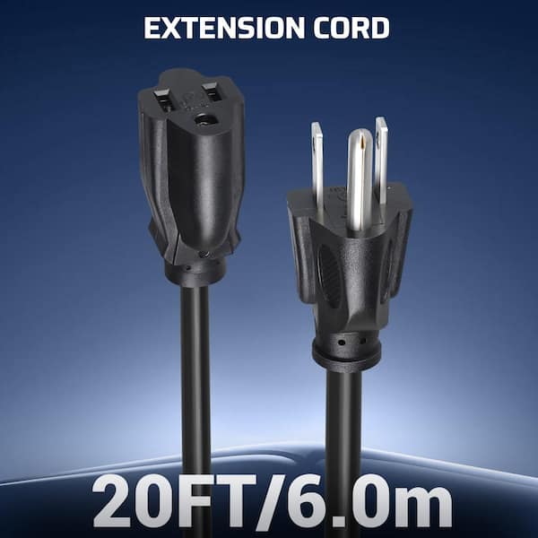 DEWENWILS 20 FT, 3 Prong Waterproof Extension Cord for Indoor