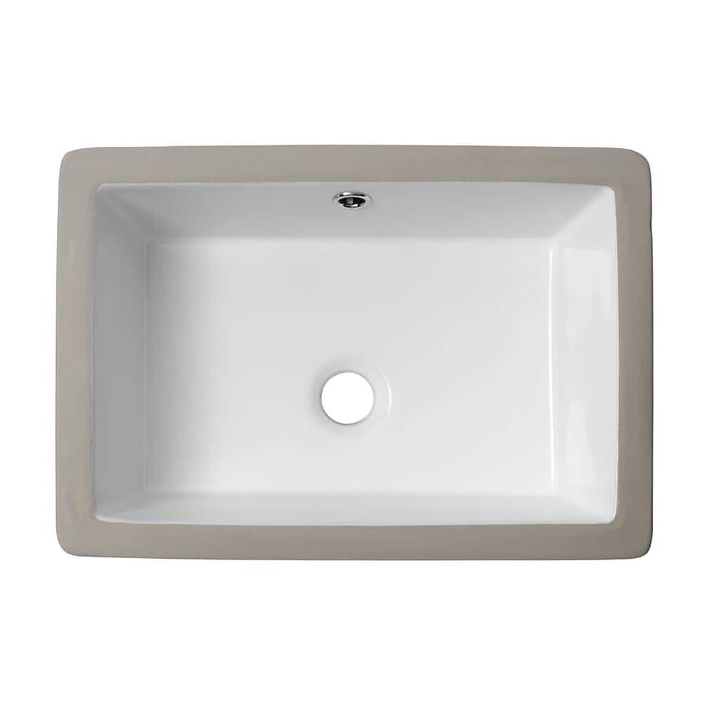 Boyel Living 17 In X 12 In Rectangle Undermount Bathroom Vessel