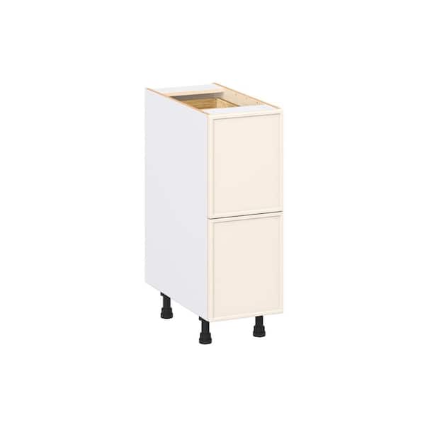Fairview 12 in. Wx24 in. D x 34.5 in. H Assembled Slim Shaker Drawer Base Kitchen Cabinet in Washed Linen with 3-Drawers