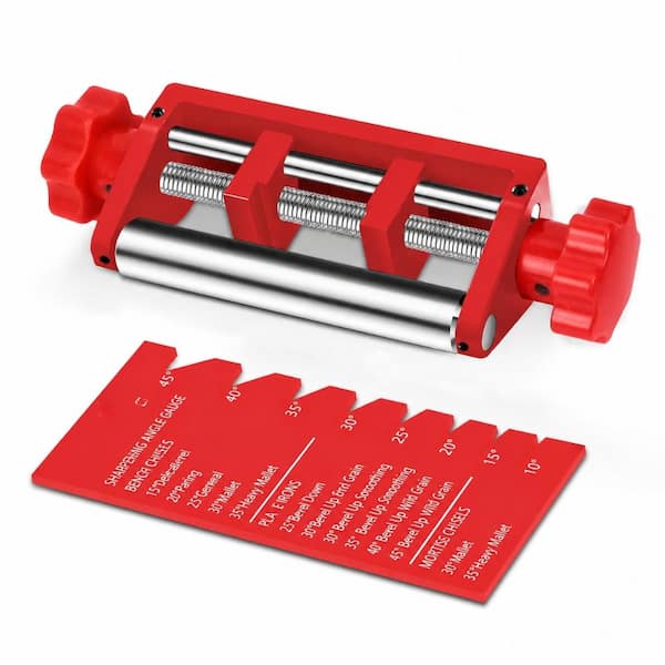 6.35 in. Chisel and Plane Blade Honing Guide Jig with Roller Wheel and 10 to 45 Degree Angle Fixture