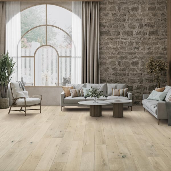 Malibu Wide Plank Miramar French Oak 3/4 in. T x 5 in. W Distressed Solid Hardwood Flooring (22.6 sq. ft./case)
