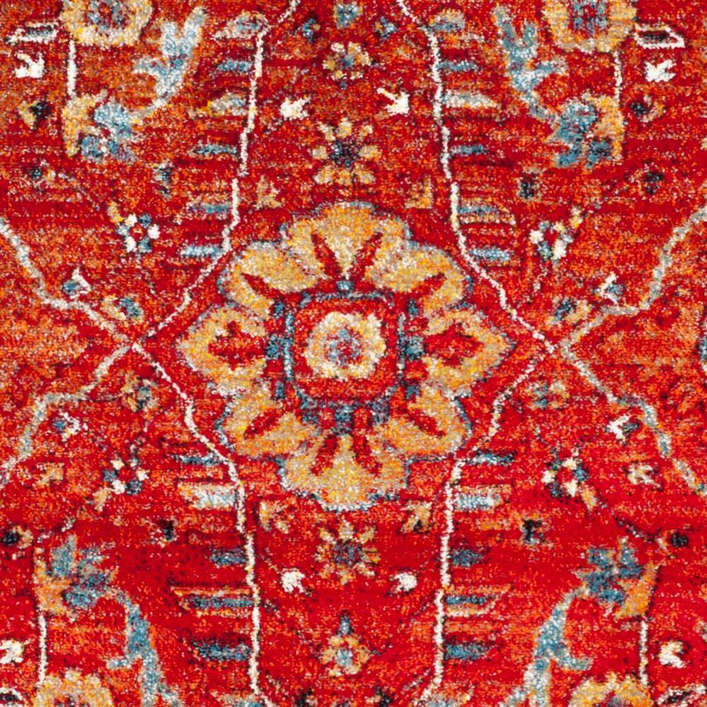 Antique Patina Orange & Navy 8' x 10' Synthetic Area Rug