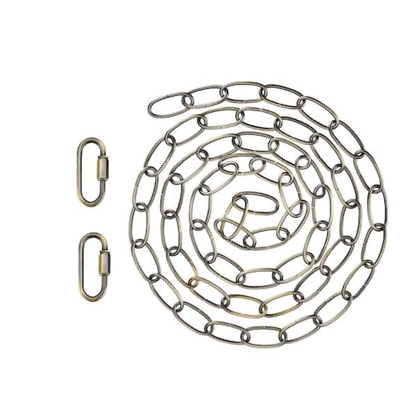 Unbranded Steel 6 ft. Chain & Quick Link Connector/Hanging Max.40 lbs.-Lighting Fixture/Swag Light/Plant,AB Finish,11G