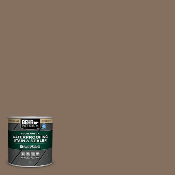 BEHR PREMIUM 8 oz. #N230-6 Whiskey Barrel Solid Color Waterproofing Exterior Wood Stain and Sealer Sample