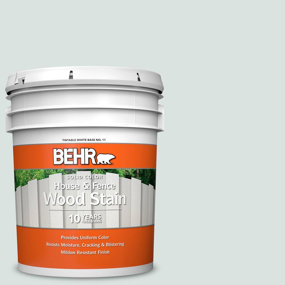 5 gal. #N430-1 Mountain Peak White Solid Color House and Fence Exterior Woo