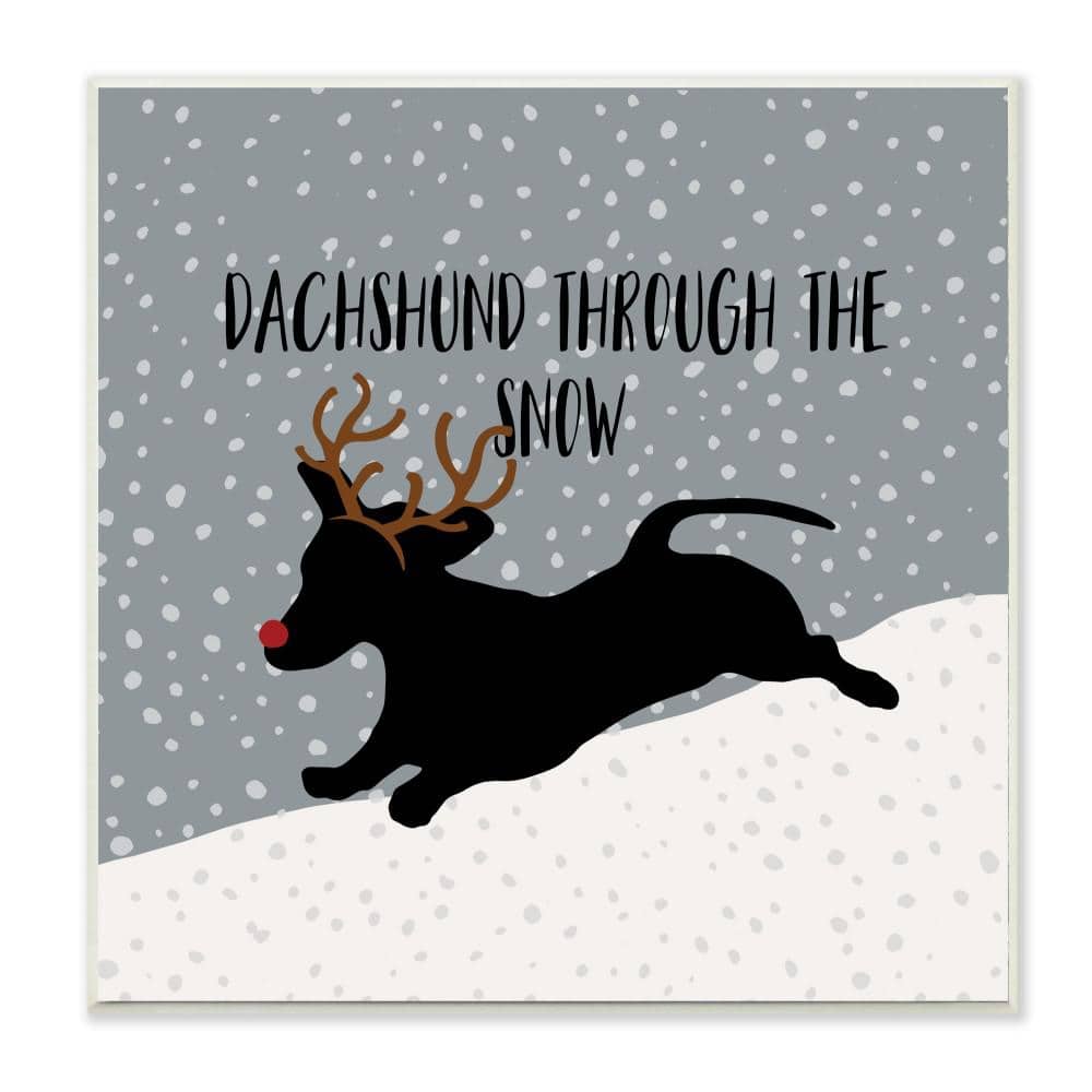 DII 2-ft x 3-ft Dachshund Through The Snow Rectangular Indoor or