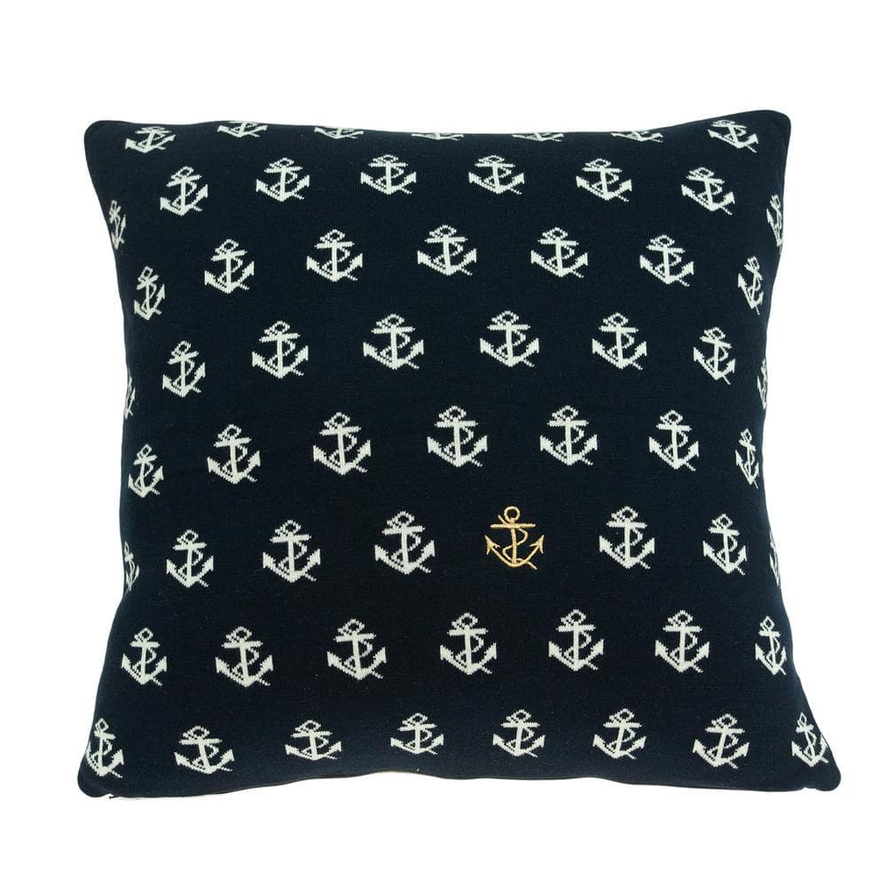 Andrea Nautical Blue Throw Pillow