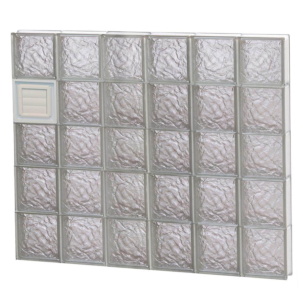 46.5 in. x 38.75 in. x 3.125 in. Frameless Ice Pattern Glass Block Window with Dryer Vent price history on PriceWatchPro