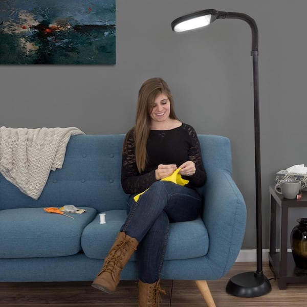 Deluxe Sunlight 55 in. Black Floor Lamp