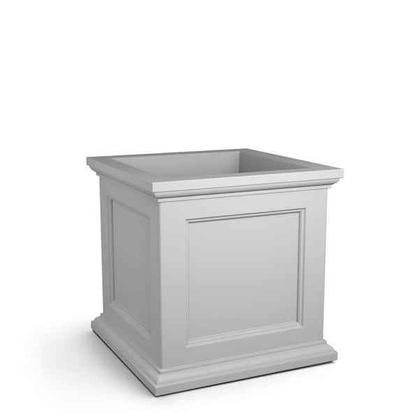 Fairfield 28 in. Square White Polyethylene Planter