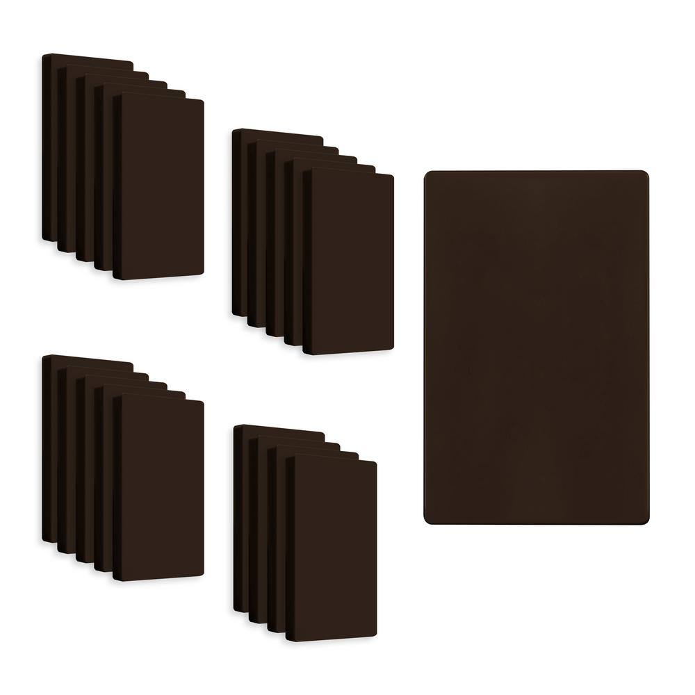 1-Gang Brown Blank Plate Cover Plastic Screwless Wall Plate (20-Pack) price history on PriceWatchPro