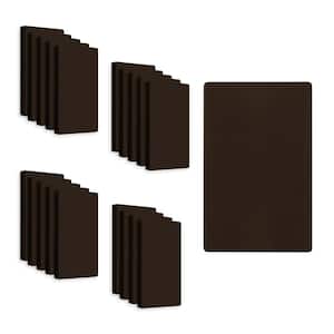 1-Gang Brown Blank Plate Cover Plastic Screwless Wall Plate (20-Pack)
