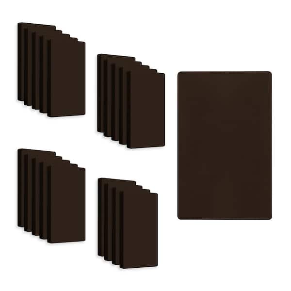 ENERLITES 1-Gang Brown Blank Plate Cover Plastic Screwless Wall Plate (20-Pack)