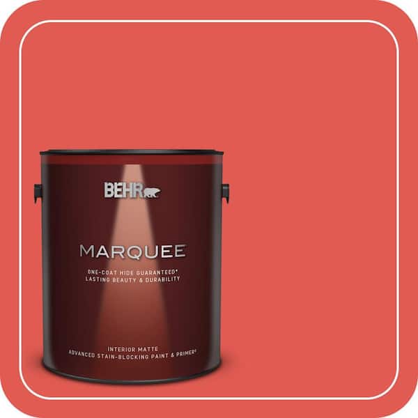 BEHR MARQUEE 1 gal. #170B-6 Lipstick Matte Interior Paint & Primer