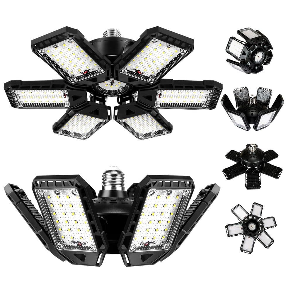 2 Pack 180W 18000LM 6500K LED Shop Light with 6 Plus 1 Deformable Panels Basement Barn Ceiling Lights for E26/E27 price history on PriceWatchPro