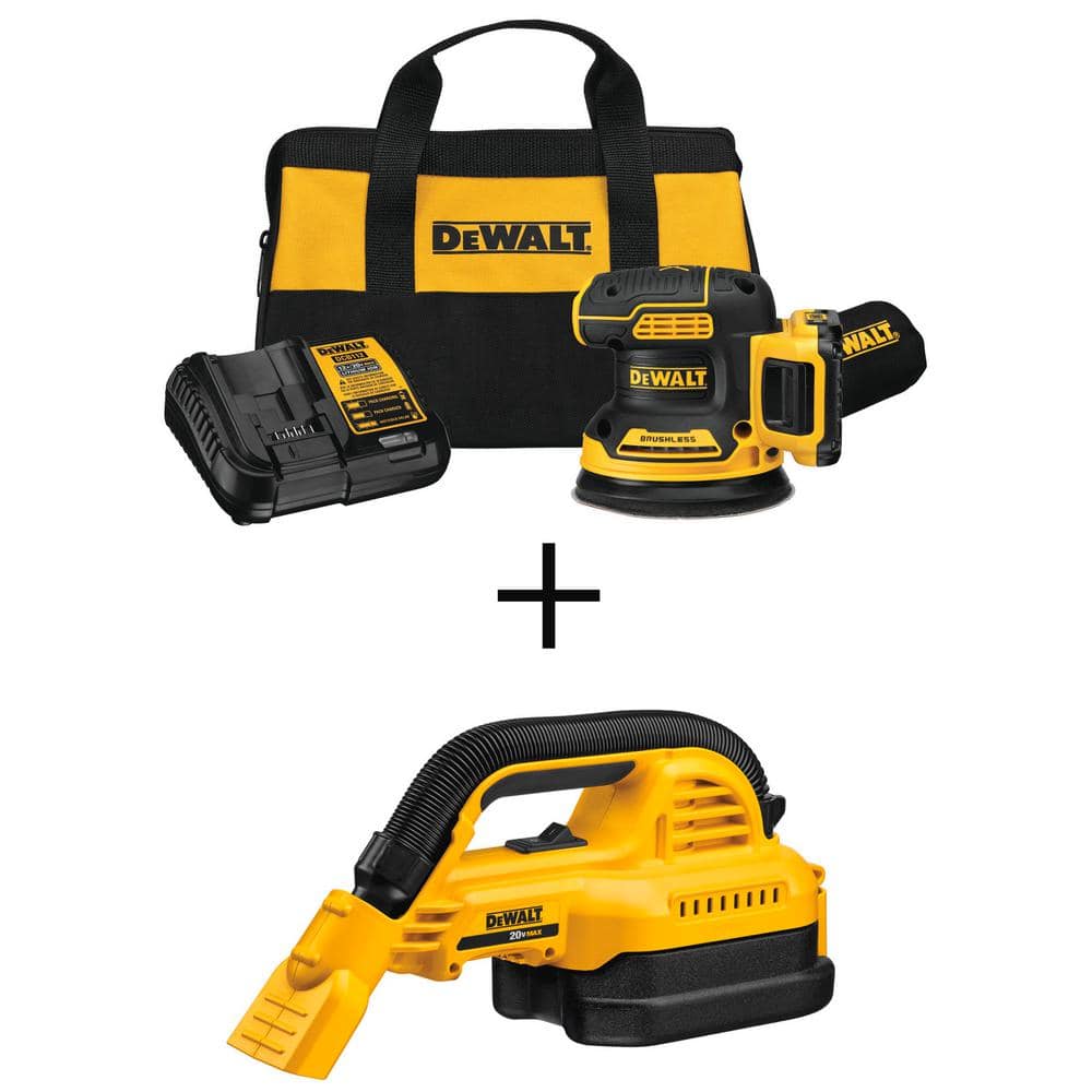 20V MAX XR Cordless Brushless 5 in. Random Orbital Sander and 1/2 Gal. Wet/Dry Portable Vacuum w/ 2Ah Battery & Charger price history on PriceWatchPro