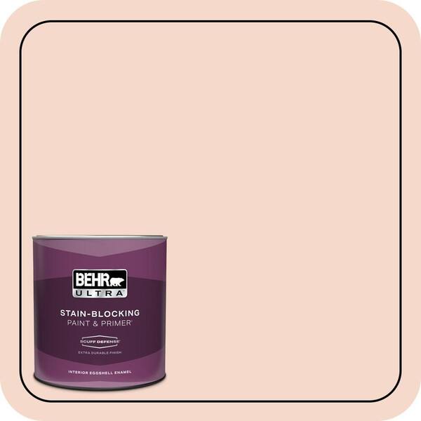 BEHR ULTRA 1 qt. #M190-1 Pink Sea Salt Extra Durable Eggshell Enamel Interior Paint & Primer