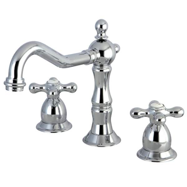Heritage 8 in. Widespread 2-Handle Bathroom Faucet in Chrome