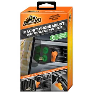Magnet Phone Mount With Vent Clip, Holds Smartphone Securely/Works Anywhere, Turns 360-Degrees For Ideal Angle