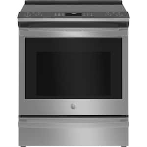 Profile 30 in. 5 Burner Element Smart Slide-In Electric Range in Fingerprint Resistant Stainless w/ Convection, Air Fry