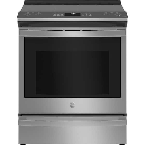 Profile 30 in. 5 Burner Element Smart Slide-In Electric Range in Fingerprint Resistant Stainless w/ Convection, Air Fry
