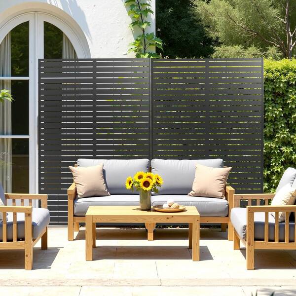 TUYOHW Metal Privacy Screen for Deck Patio Balcony, Outdoor