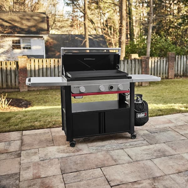 Weber Slate Griddle 3-Burner Propane Gas 30 in. Flat Top Grill in
