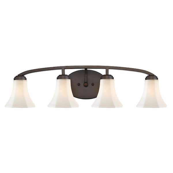 Unbranded Moira Collection 4-Light Rubbed Bronze Bath Vanity Light