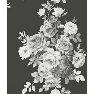 black and white rose wallpaper