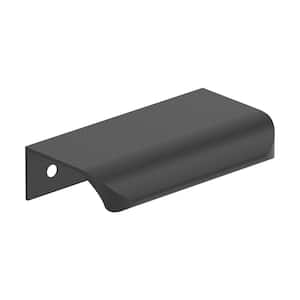 Streamline Tab 3 in. Center-to-Center (76mm) Modern Matte Black Cabinet Edge Pull