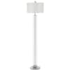 A safavieh Lovato 64 in. Clear Glass Floor Lamp with Off-White Shade