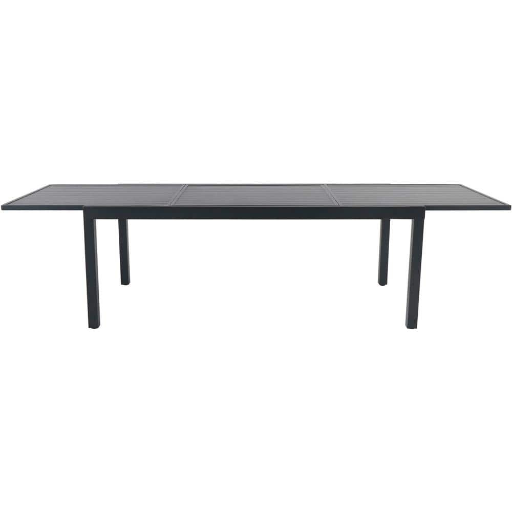 Nova 11-Piece Gray and White Aluminum Outdoor Dining Set