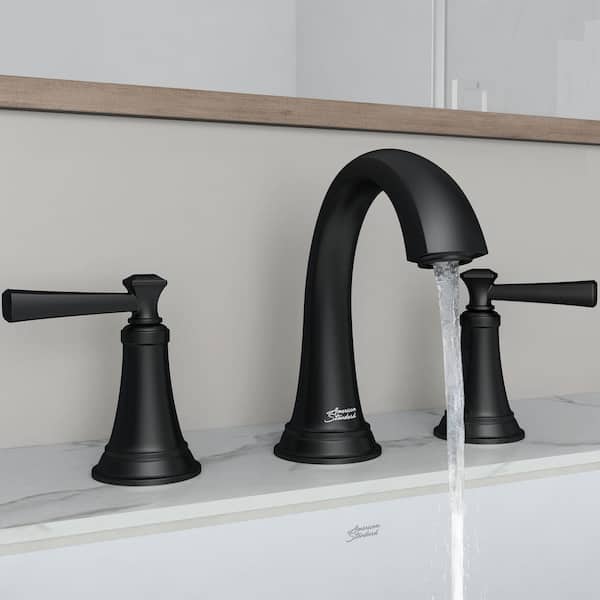Rumson 8 in. Widespread 2-Handle Bathroom Faucet in Matte Black