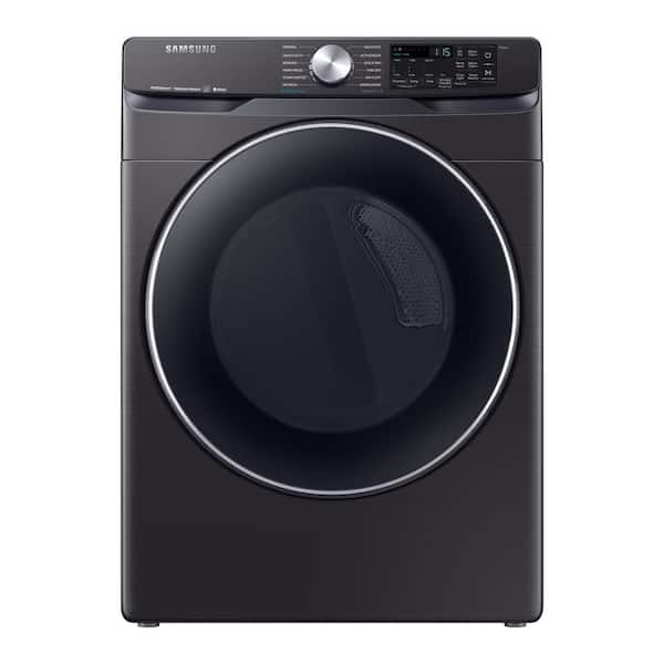 Samsung 7.5 cu. ft. Fingerprint Resistant Black Stainless Gas Dryer with Steam Sanitize+