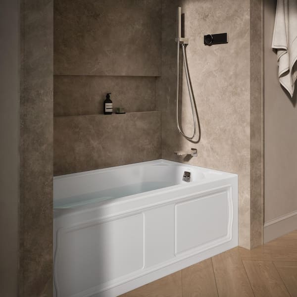 Devonshire 60 in. x 32 in. Rectangular Soaking Bathtub with Right-Hand Drain in White