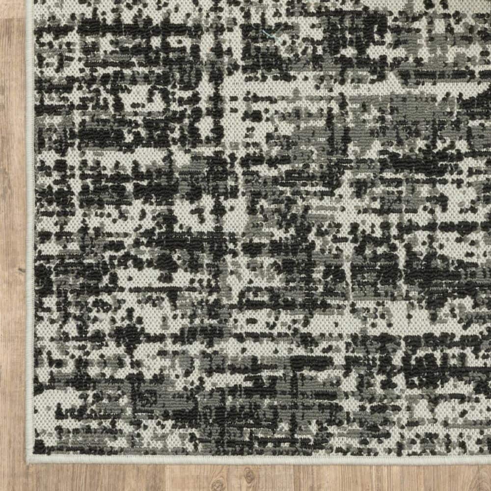 Beige, Black 5 ft. x 7 ft. Loomed Abstract Polypropylene Rectangle Indoor/Outdoor Area Rug price history on PriceWatchPro