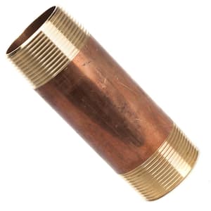 1/8 in. x 3 in. MIP Brass Nipple Fitting (5-Pack)