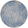 SAFAVIEH Adirondack Gray/Blue 10 Ft. X 10 Ft. Round Border Area Rug ...